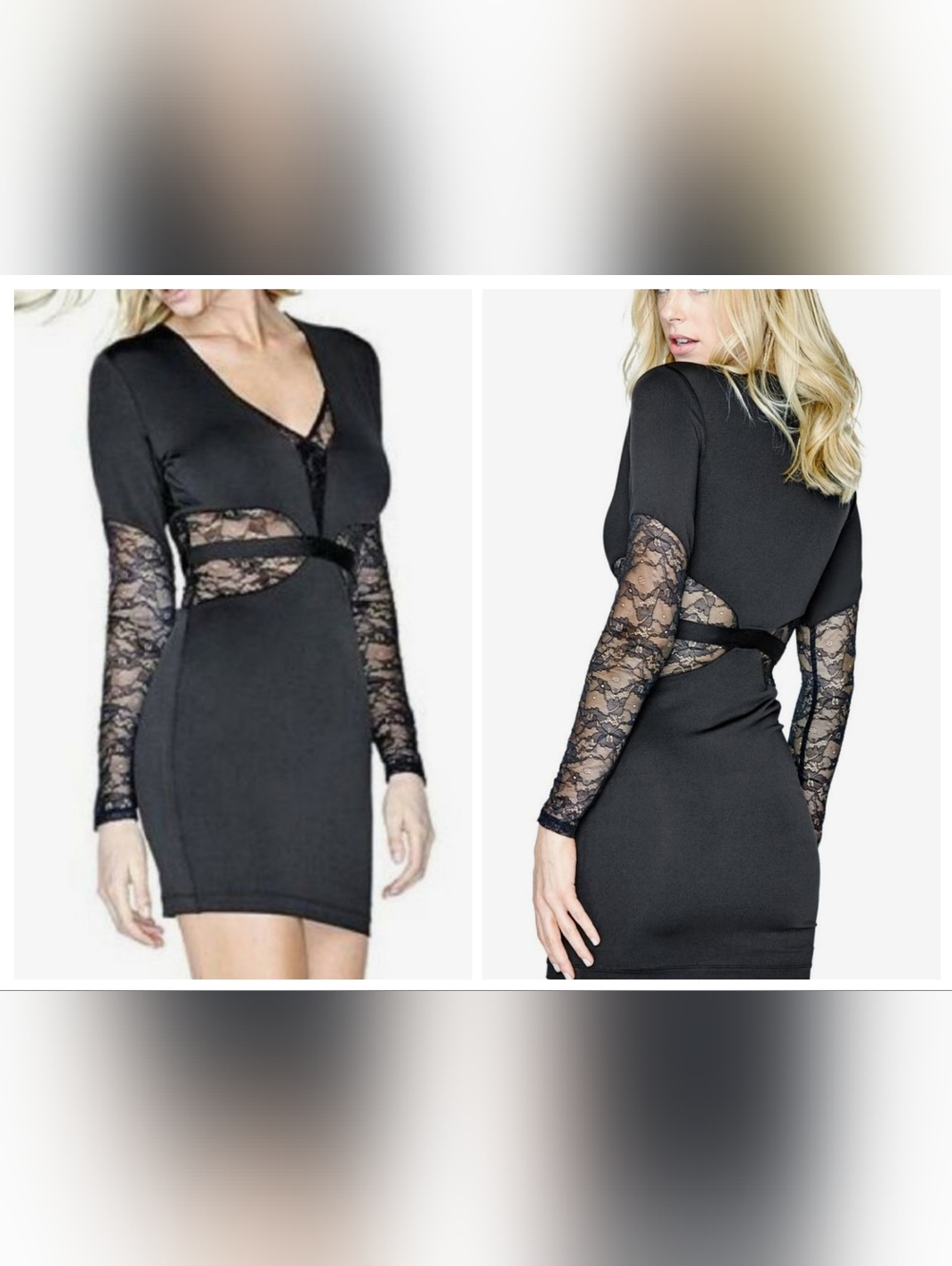 Lace Sleeve Little Black Dress